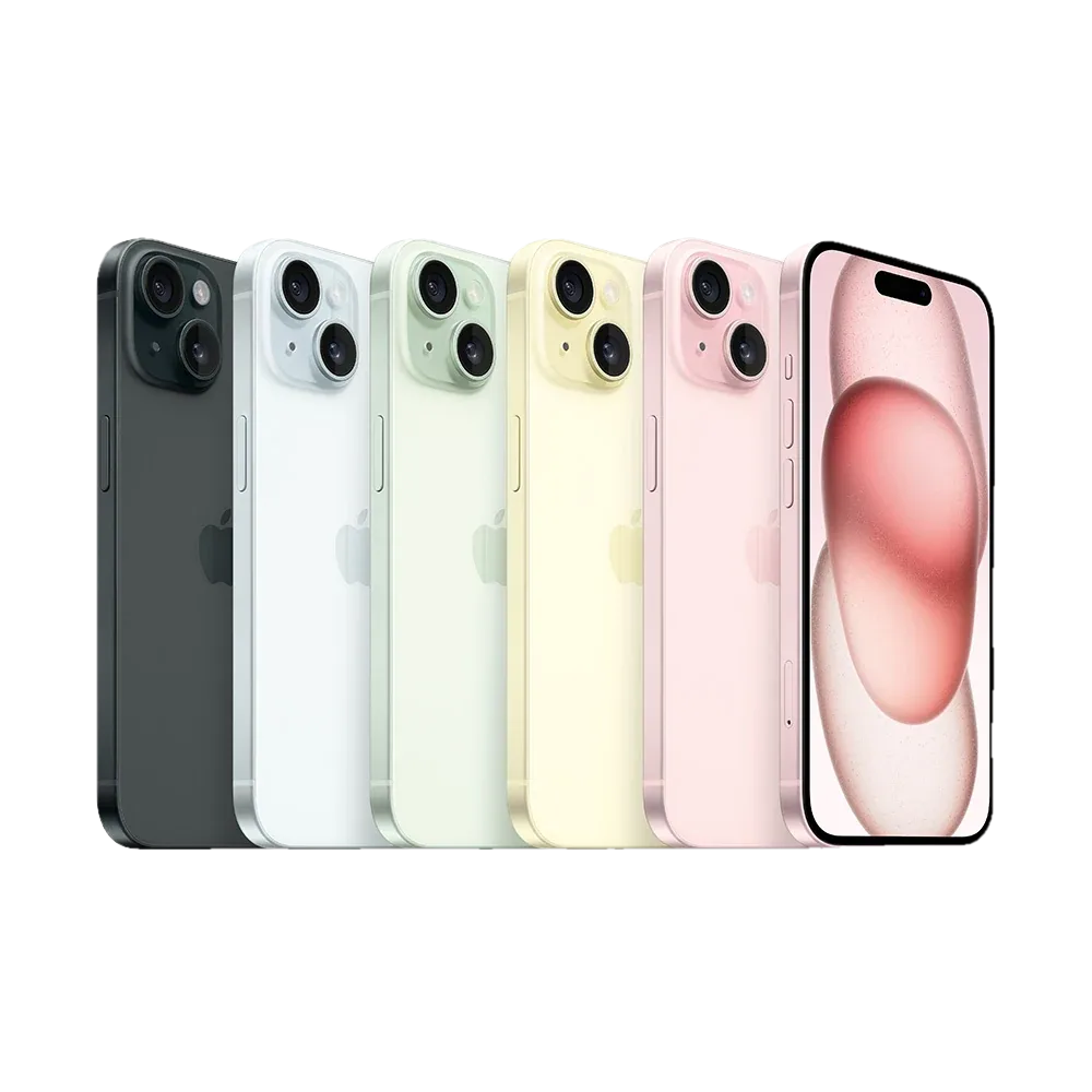 Заден капак iPhone 15 — Жълт — примерна снимка на вида част