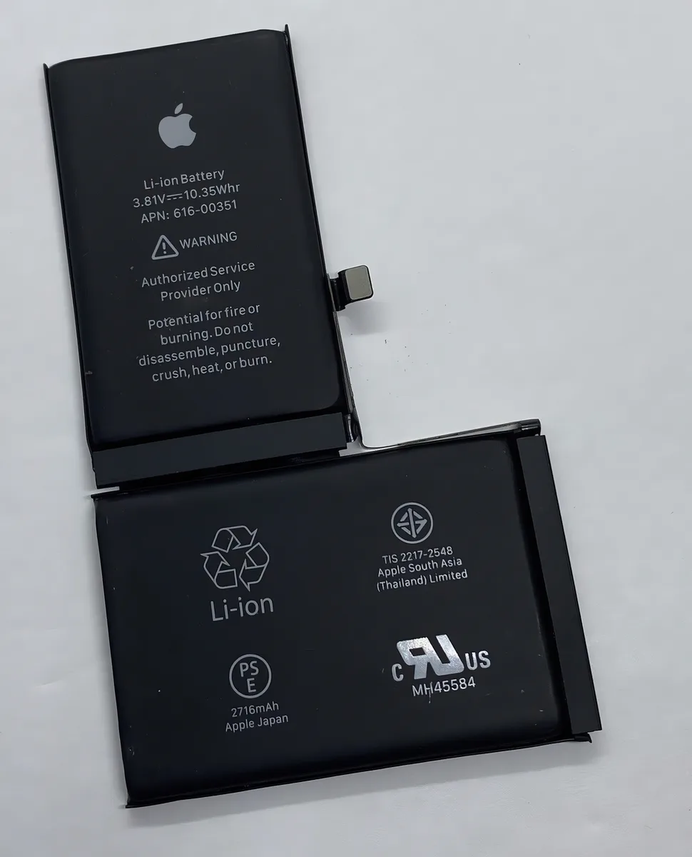 Оригинална батерия · клас C (80–87%) — iPhone X — примерна снимка на вида част